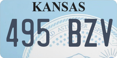 KS license plate 495BZV