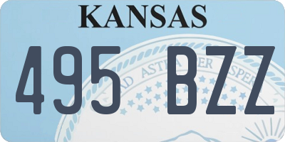 KS license plate 495BZZ