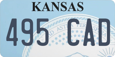 KS license plate 495CAD