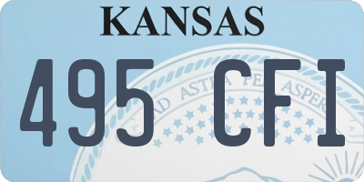 KS license plate 495CFI