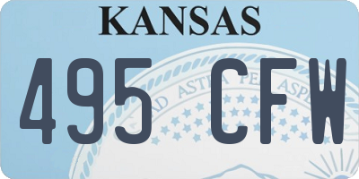 KS license plate 495CFW