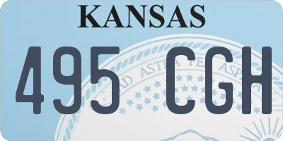 KS license plate 495CGH