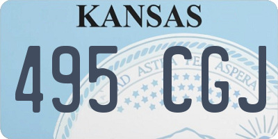KS license plate 495CGJ
