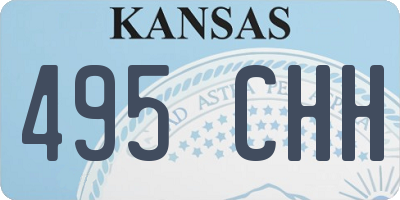 KS license plate 495CHH