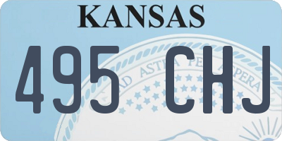 KS license plate 495CHJ
