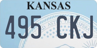 KS license plate 495CKJ