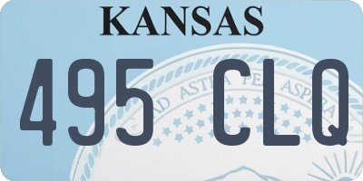 KS license plate 495CLQ