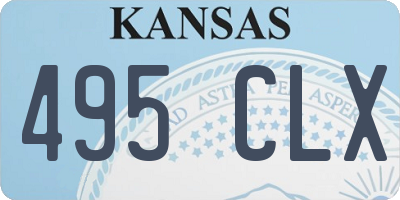 KS license plate 495CLX