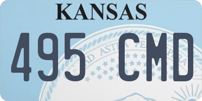 KS license plate 495CMD