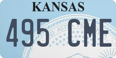 KS license plate 495CME