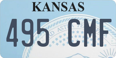 KS license plate 495CMF