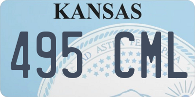 KS license plate 495CML