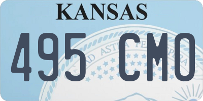 KS license plate 495CMO