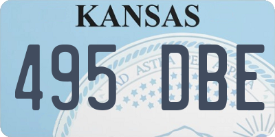 KS license plate 495DBE