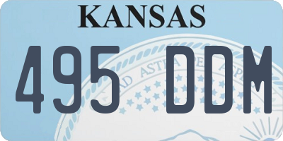 KS license plate 495DDM