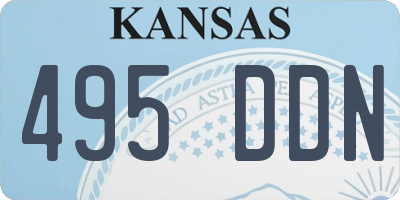 KS license plate 495DDN