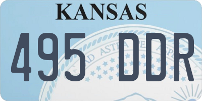 KS license plate 495DDR