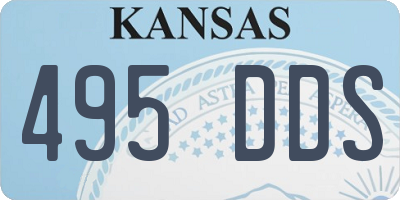 KS license plate 495DDS