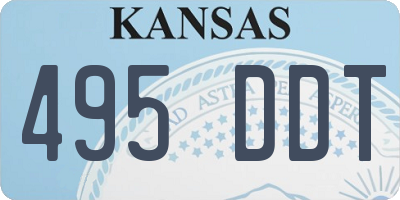 KS license plate 495DDT
