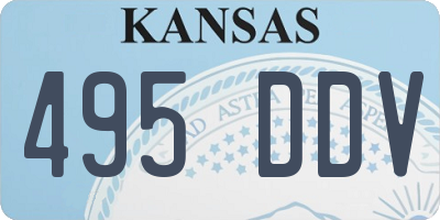 KS license plate 495DDV