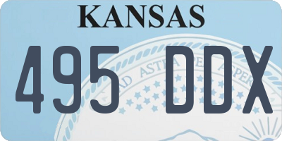 KS license plate 495DDX