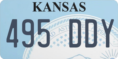 KS license plate 495DDY