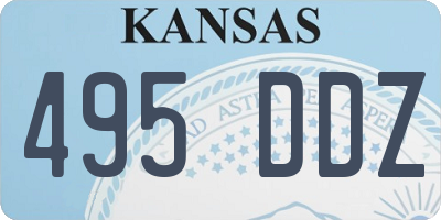 KS license plate 495DDZ