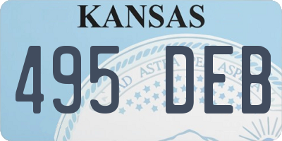 KS license plate 495DEB
