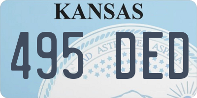 KS license plate 495DED