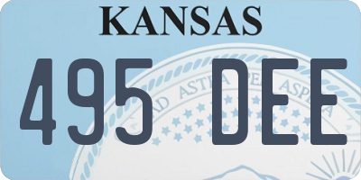 KS license plate 495DEE