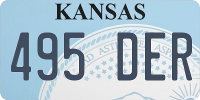KS license plate 495DER