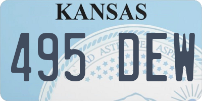 KS license plate 495DEW