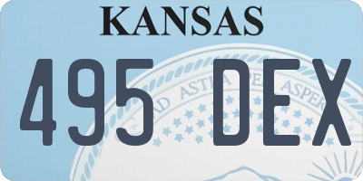 KS license plate 495DEX