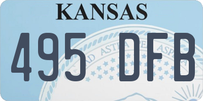 KS license plate 495DFB