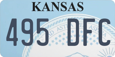 KS license plate 495DFC