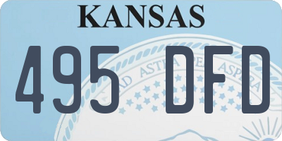 KS license plate 495DFD