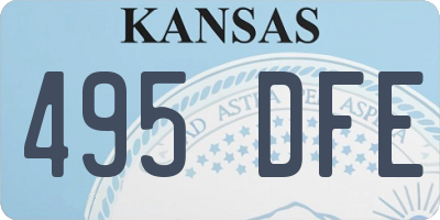 KS license plate 495DFE