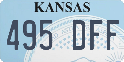 KS license plate 495DFF