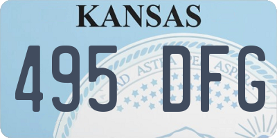 KS license plate 495DFG