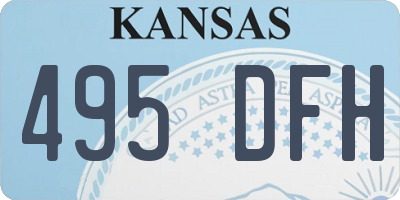 KS license plate 495DFH