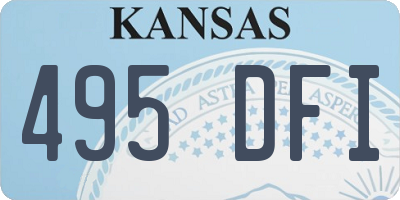 KS license plate 495DFI