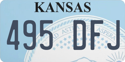 KS license plate 495DFJ