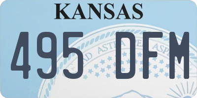 KS license plate 495DFM