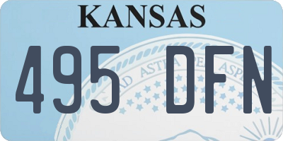 KS license plate 495DFN