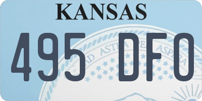 KS license plate 495DFO
