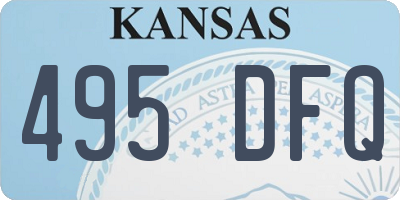 KS license plate 495DFQ