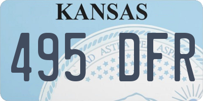 KS license plate 495DFR