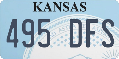 KS license plate 495DFS