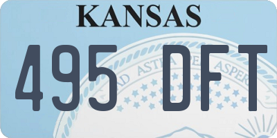 KS license plate 495DFT