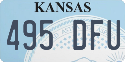 KS license plate 495DFU